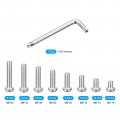 Uxcell M6 Torx Security Screws Kit M6x10 12 16 20 25 30 35 40mm 55pcs 304 Stainless Steel Round Head Tamper Proof Screw W 1pcs