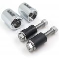 Httmt Mt220-012- Bar Ends Zxr Chrome Rubber Compatible With 2006-2012 Kawasak Ninja 650r Ex650r