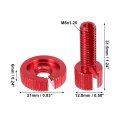X Autohaux 6 Pcs M8 Brake Clutch Cable Line Adjuster Screw Adjusting Bolt With Slotted For Motorcycle Bike Scooter Aluminum