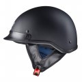 Ahr Run-c Half Face Helmet Dot Approved Motorbike Cruiser Chopper Matt Black S 
