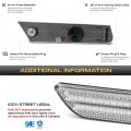 Vipmotoz Full Led Strip Front Side Marker Lights Fender Parking Lamps Compatible With 2001-2004 Nissan Xterra Chrome Housing