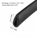 Uxcell Edge Trim Seal Black Pvc Plastic U Channel Protector Fits 1 16 3 32 20 Feet Length