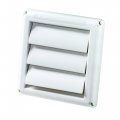 Deflecto Supurr-vent Louvered Outdoor Dryer Vent Cover White 4 Hood Hs4w 18 