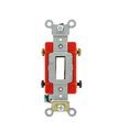 Leviton 1222-2w 20 Amp 120 277 Volt Toggle Double-pole Ac Quiet Switch Extra Heavy Duty Grade Self Grounding Back And Side 