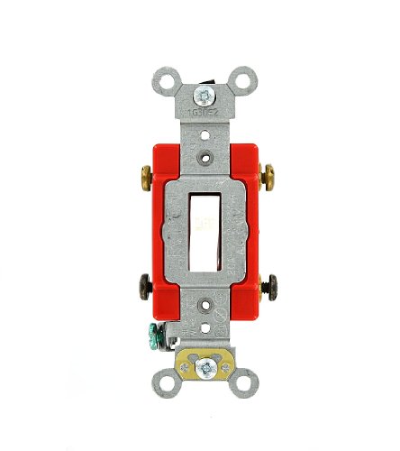 Leviton 1222-2w 20 Amp 120 277 Volt Toggle Double-pole Ac Quiet Switch Extra Heavy Duty Grade Self Grounding Back And Side