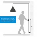 Dewenwils Plug In Pendant Light Hanging With 15ft Clear Cord On Off Switch Frosted Plastic White Shade Ceiling For Living Room