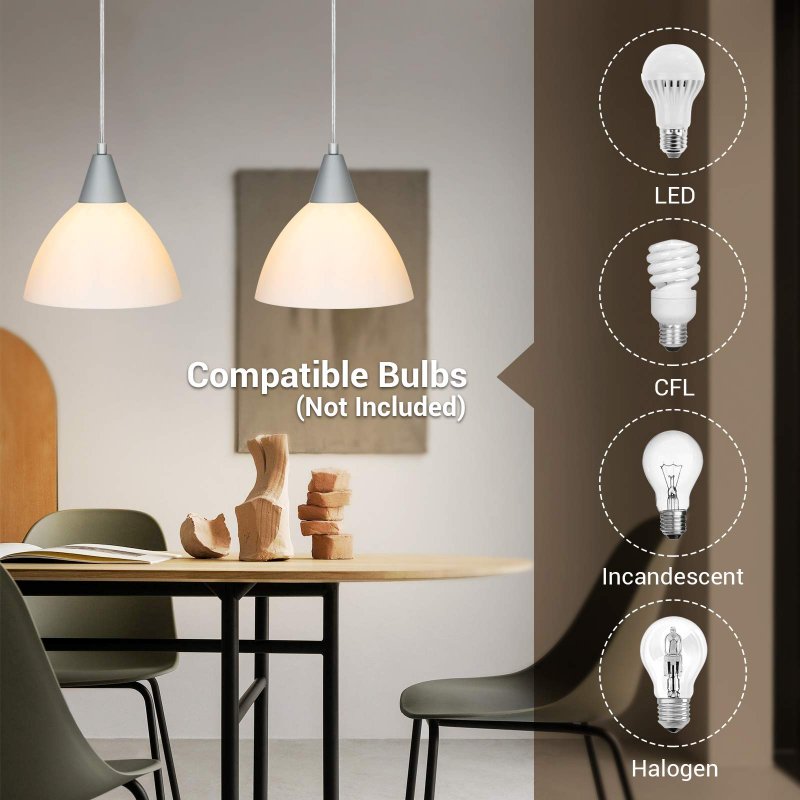 Dewenwils Plug In Pendant Light Hanging With 15ft Clear Cord On Off Switch Frosted Plastic White Shade Ceiling For Living Room