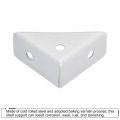 Uxcell 10pcs Angle Corner Brackets 38mm X Cold Rolled Steel Braces Joining Support With Screws For Desk Bed Edge White