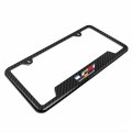 Ipick Image For Cadillac V Logo Black Carbon Fiber Texture Abs Plastic 50 States License Plate Frame Is Official Licensed