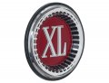 Auto Krafters Compatible Replacement For Grille Ornament Emblem Insert Black Silver Gold A Xla On Red Background 1966 Fairlane