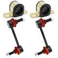 4pc Front Sway Bar Link Kit With Bushings K750159 For Ford Edge And Lincoln Mkx 