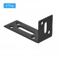 Uxcell Adjustable L Corner Braces 4pcs 80 X 40 30mm Stainless Steel Code 90 Degree Slotted Angle Brace Bracket For Furniture