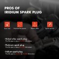 A-premium Set Of 4 Red Ignition Coil Pack And Iridium Spark Plugs Compatible With Nissan Altima Sentra 2002-2006 X-trail