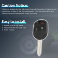 Key Shell Caseless Entry Remote Key Fob Replacement Ford F-150 2004-2016 For Focus 2006-2012 3 Buttons Cwtwb1u793