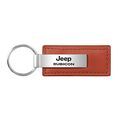 Jeep Rubicon Brown Leather Key Chain