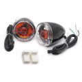 Httmt- Black Front Turn Signal Light Indicator Clear Lens For 92-16 H-d Sportster Xl 883 P N Mt224-017f-gbk Cl