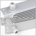 Universal Silver Aluminum 9-row Engine Oil Cooler Filter Relocation Kit