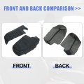 X Autohaux 1 Pair Front Door Cover Armrest Pad Replacement Microfiber Leather For Honda Ridgeline 2006-2014 Black