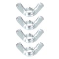 M8x1 25mm Wing Nut 4 Pcs Carbon Steel Butterfly Nuts Fasteners Parts Hand Twist Tighten For Machinery Electronic Equipment Diy 