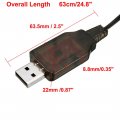 Uxcell 2pcs El-2p Reverse Usb Charging Cable For Rc Car 4 8 V 250ma Ni-mh Ni-cd Battery