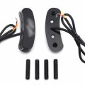 Httmt- Black Led Ninja Logo Mirror Block Off Base Plates Compatible With 2011-2015 Kawasaki Ninja Zx-10r P N