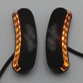Httmt- Black Led Ninja Logo Mirror Block Off Base Plates Compatible With 2011-2015 Kawasaki Ninja Zx-10r P N