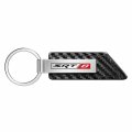 Ipick Image Compatible With Srt-8 Logo Carbon Fiber Texture Black Pu Leather Strap Key Chain For Dodge Jeep Ram