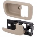 Door Handles Interior Rear Passenger Right Side Replacement Fit 2000-2006 For Toyota Tundra Inside Inter Texture Beige 2pcs 