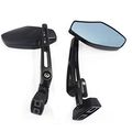 Black Rearview Mirrors For Suzuki Gsxr 600 750 1000 1300 Hayabusa Universal Fit Motorcycle Sport Bike Side Machined Aluminum 2 