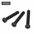 Uxcell M8x45mm Hex Socket Thin Head Cap Screw Bolts 12 9 Grade Carbon Steel 10pcs