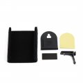 Uxcell Black Fabric Nonslip Cell Storage Pocket Holder Sunglasses Cards Pouch Bag