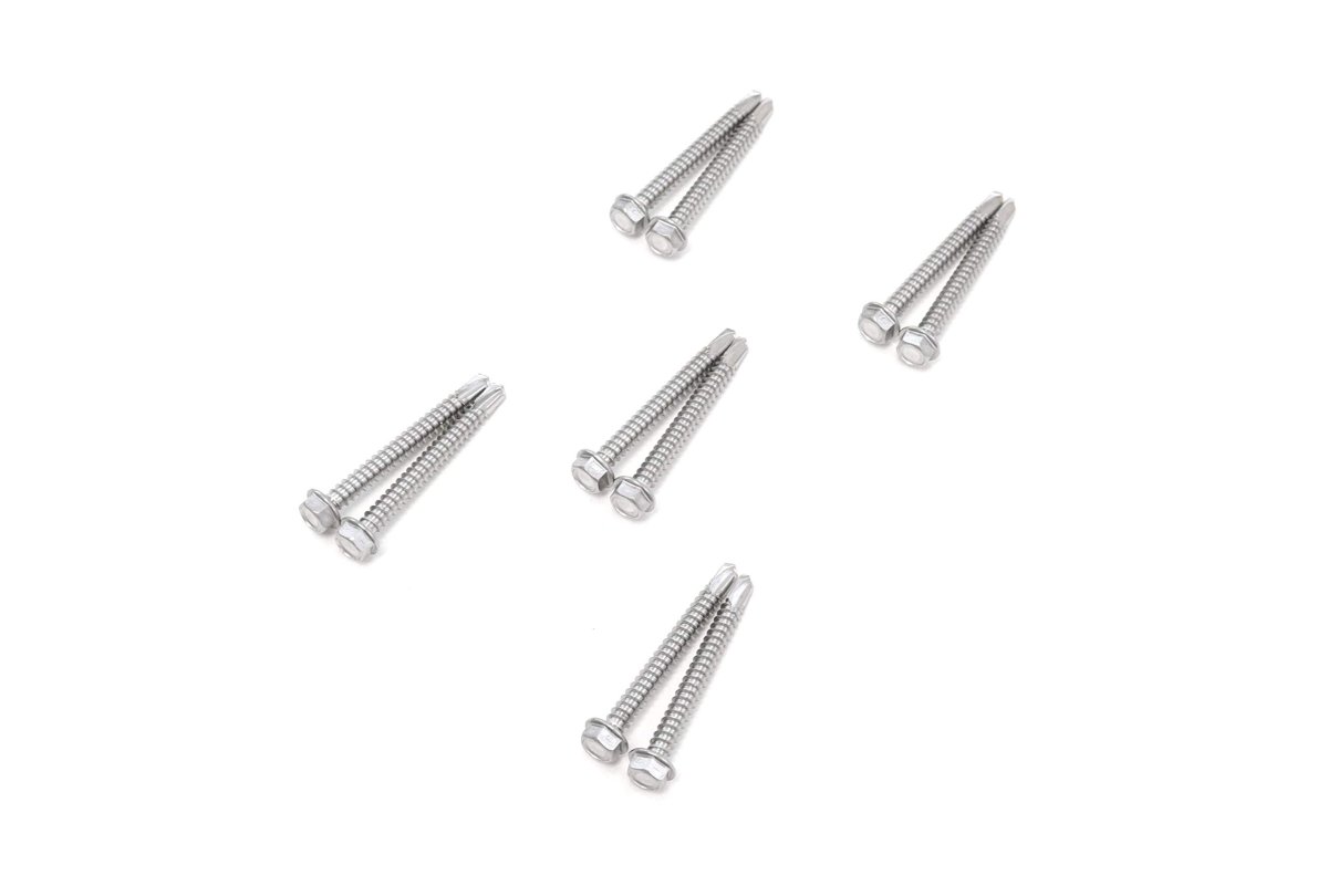 10 Marine Hex Head Self Drilling Screws Number 12 X 2 In 305 Stainless Steel Corrosion Resistant For Wood Metal And Plastics