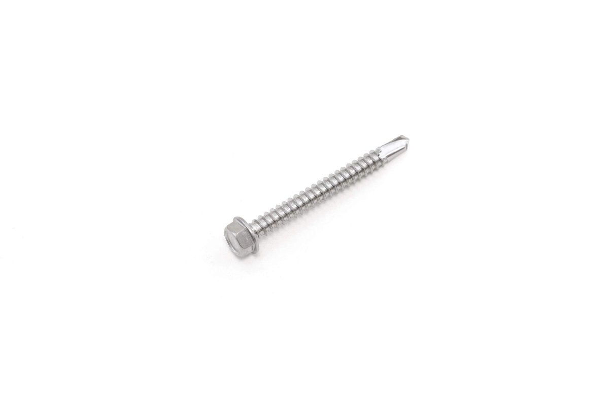 10 Marine Hex Head Self Drilling Screws Number 12 X 2 In 305 Stainless Steel Corrosion Resistant For Wood Metal And Plastics