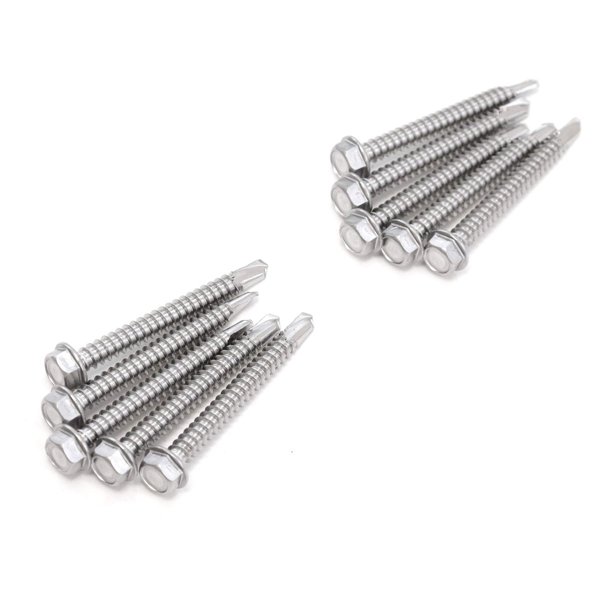 10 Marine Hex Head Self Drilling Screws Number 12 X 2 In 305 Stainless Steel Corrosion Resistant For Wood Metal And Plastics