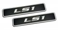 Erpart Ls1 Old School Highly Polished Silver Real Aluminum Auto Emblem Badge Nameplate Compatible With Chevy Corvette Camaro