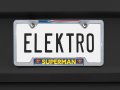 Superman Fly Open Chrome Metal License Plate Frame