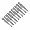 Uxcell 10pcs 50mm 1 4 Hex Shank 4mm Bit Dia Magnetic Phillips Head Screwdriver Bits S2 High Alloy Steel