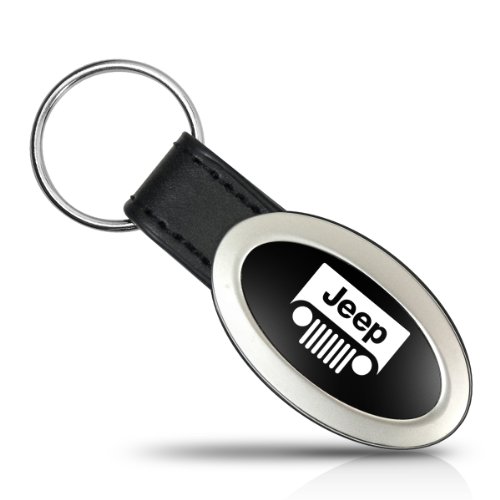 Jeep Grill Oval Style Metal Key Chain Fob