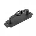 Renovators Supply Manufacturing Kitchen Cabinet Handles 5-1 4 In Black Wrought Iron Birdcage Design Pulls With Mounting
