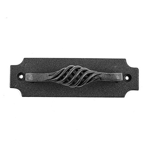 Renovators Supply Manufacturing Kitchen Cabinet Handles 5-1 4 In Black Wrought Iron Birdcage Design Pulls With Mounting