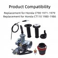 Gxywady Motorcycle Carburetor With Throttle Cable Handle Bar Replacement For Ct90 Ct110 Carb
