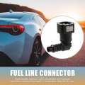 X Autohaux 2pcs Car 3 8 Fuel Line Quick Connector Nylon Hose Pipe Release 90 Degree Female Connect For To 5 16 Id Tubing