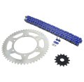 Yamaha Wr250f Chain And Sprocket Kit 2001 To 2006 Blue Non O Ring With Silver 14 52 Steel Sprockets 114l