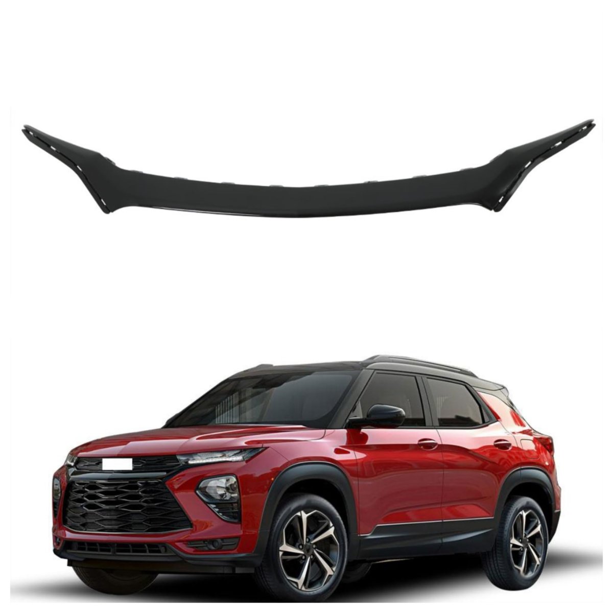 Black Front Upper Grill Bar Insert Replacement For Trailblazer 2021 2022 2023 Slim Fit Decorative Protective Grille Plug In