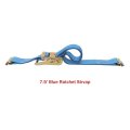 1 Pack Wheel Chock Tie-down Kit 4 Yellow E-track Chocks And 2 Blue E Track Ratchet Straps 7 5 Feet Replacement For Off-road