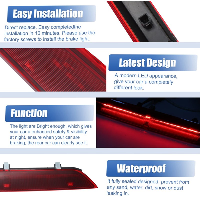 High Level Third Rear Brake Stop Light Bk3z13466a For Ford Transit-150 Base 2015-2017