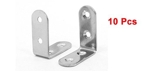40mm X 17mm Stainless Steel 90 Degree Angle Bracket 10 Pcs