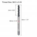 M2 5 X 0 45 Spiral Flute Thread Tap Metric Machine Threading Hss Nitriding Coated Round Shank With Square End H2 Tolerance