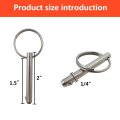 4 Pcs Quick Release Pin Diameter 1 Usable Length 1-1 2 Overall Full 316 Stainless Steel For Bimini Top Pin-marine Hardware