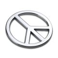 Peace Sign No War Symbol Metal 3d Emblem Badge Sticker With Pre-adhesive For Car Motorcycle Spider Atv Cozy Coupe Fun Love